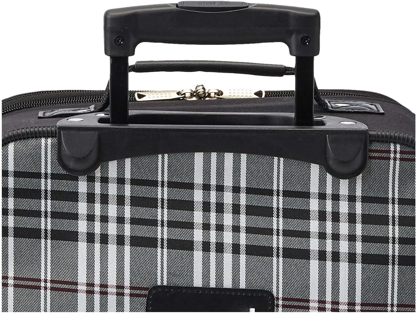 Rockland Fashion Softside Upright Luggage Set, Expandable, Black Plaid, 2-Piece (14/19)