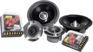 Rockville X6.5C 6.5" Competition Car Audio Speakers, 1000W, CEA, Titanium Tweeters, Audiophile Crossovers, Aluminum Bullet, Perfect for Car Audio