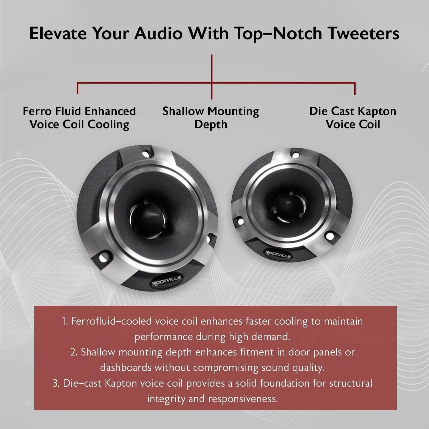 Rockville X6.5C 6.5" Competition Car Audio Speakers, 1000W, CEA, Titanium Tweeters, Audiophile Crossovers, Aluminum Bullet, Perfect for Car Audio