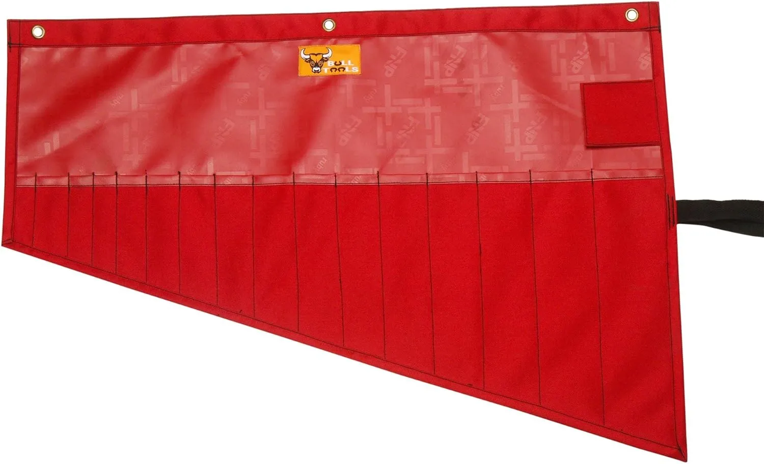Roll-Up Wrench Organizer Bag SAE & Metric Wrench Tool Pouch 16 Pockets Heavy-Duty Waterproof Ballistic Polyester Canvas for Mechanics, DIY Projects, Garage Use - Red (Tools Not Included)