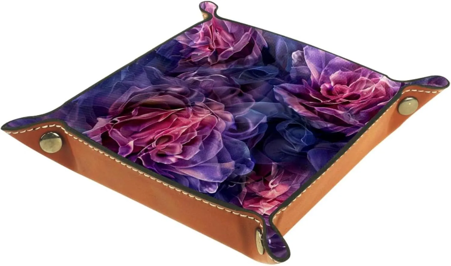 Romantic Rose Star River Stacking Jewelry Organizer Trays, Small Desk Drawer Earring Tray, Women's Girls Bracelet Storage, Key Tray for Entryway, Decorative Ring Organizer