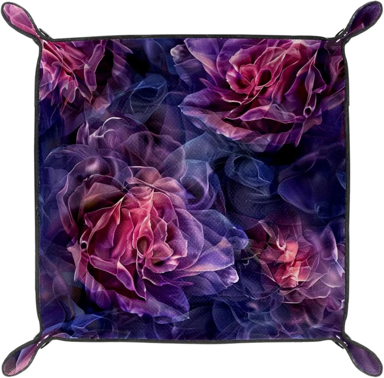 Romantic Rose Star River Stacking Jewelry Organizer Trays, Small Desk Drawer Earring Tray, Women's Girls Bracelet Storage, Key Tray for Entryway, Decorative Ring Organizer