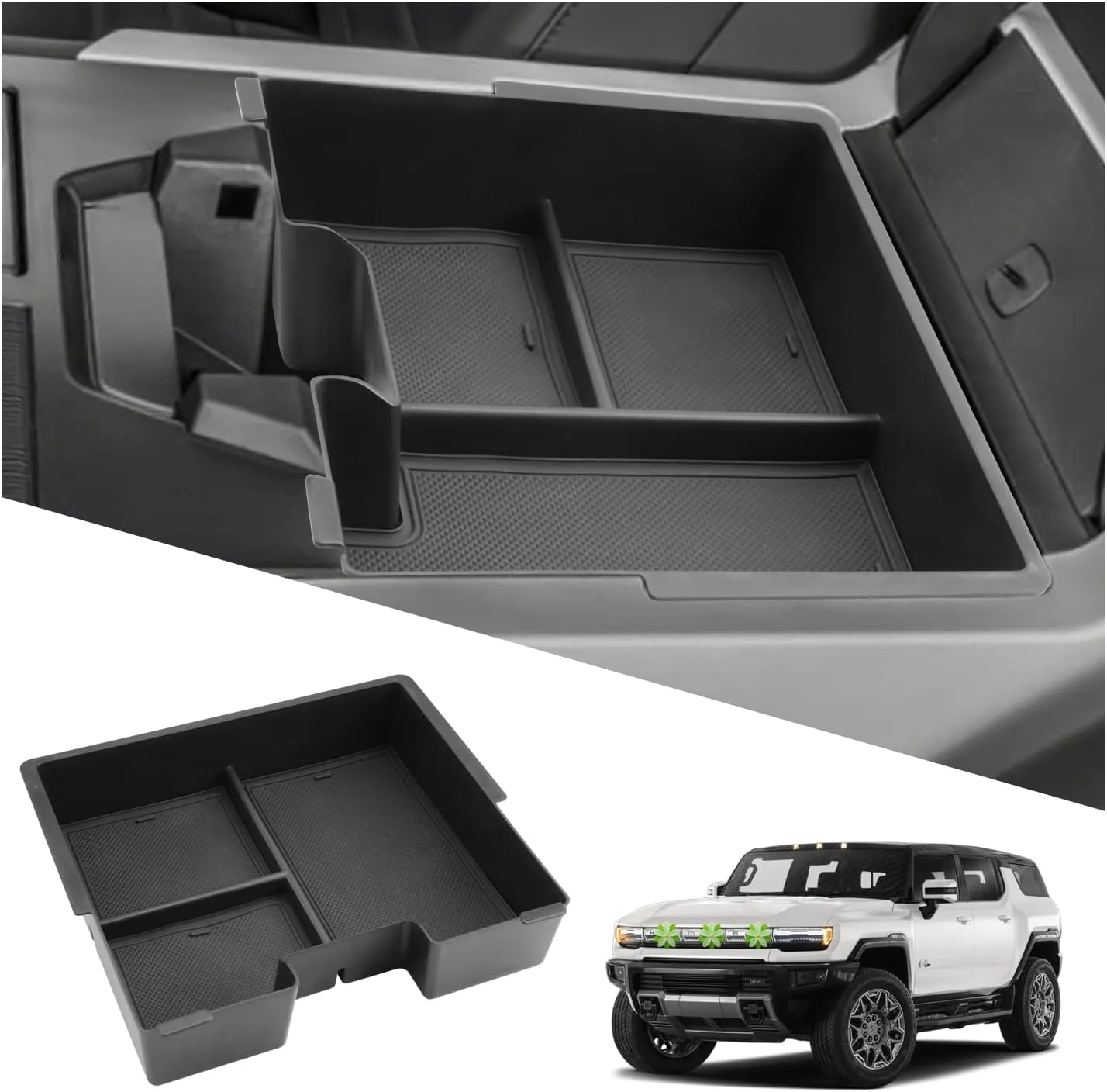 Ruiya Center Console Organizer for GMC Hummer EV Middle Console Organizer,for GMC Hummer EV Accessories Armrest Console Organizer Compatible with 2022 2023 2024 2025 GMC Hummer EV Pickup/SUV