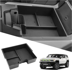 Ruiya Center Console Organizer for GMC Hummer EV Middle Console Organizer,for GMC Hummer EV Accessories Armrest Console Organizer Compatible with 2022 2023 2024 2025 GMC Hummer EV Pickup/SUV