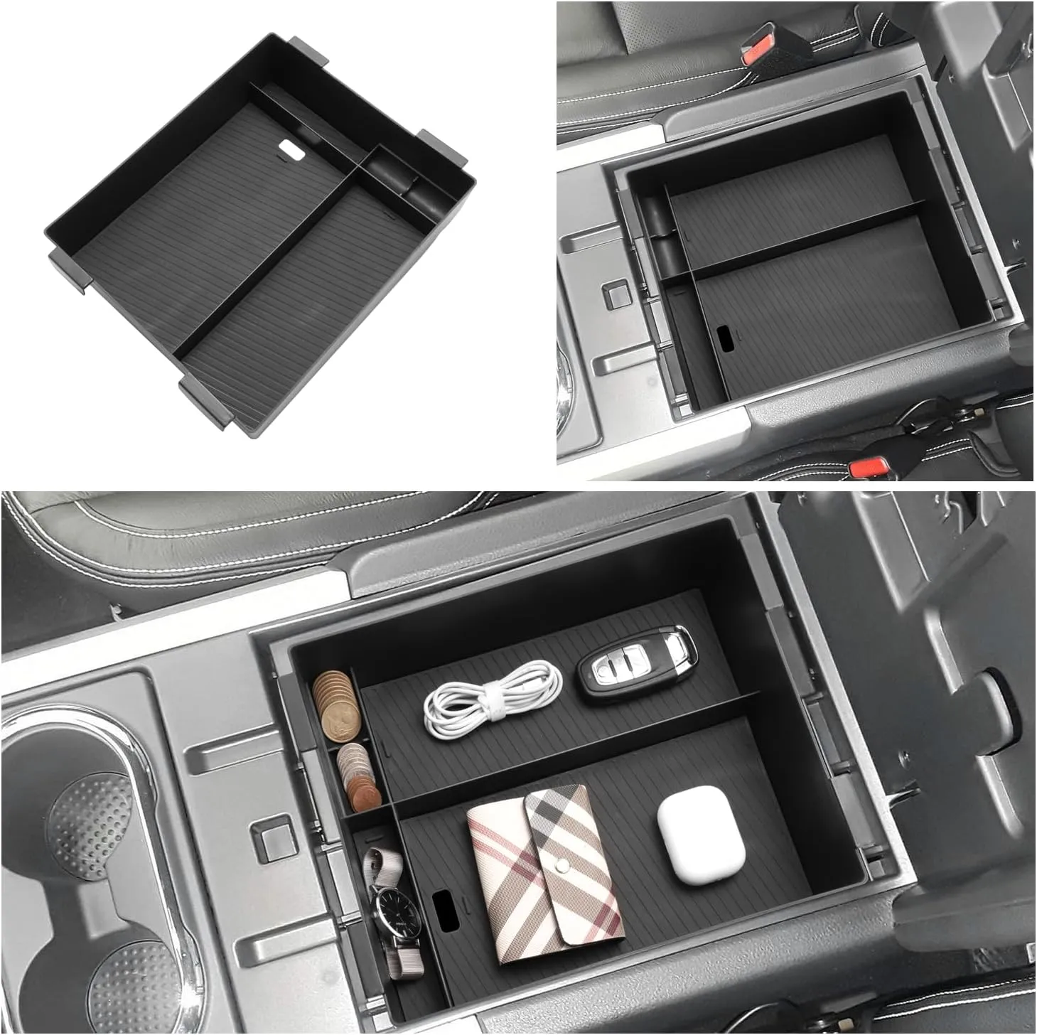 Ruiya Center Console Organizer for Nissan Titan Armrest Console Organizer,for Nissan Titan 2016-2025 Accessories Console Organizer Compatible with 2016-2019 2020 2021 2022 2023 2024 2025 Nissan Titan