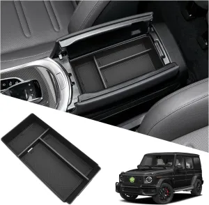 Ruiya G-Class G500/G350/W463/W464 Center Console Organizer for Mercedes Benz G-Class Accessories Middle Console Organizer Compatible with 2018 2019 2020 2021 2022 2023 2024 Benz G-Class