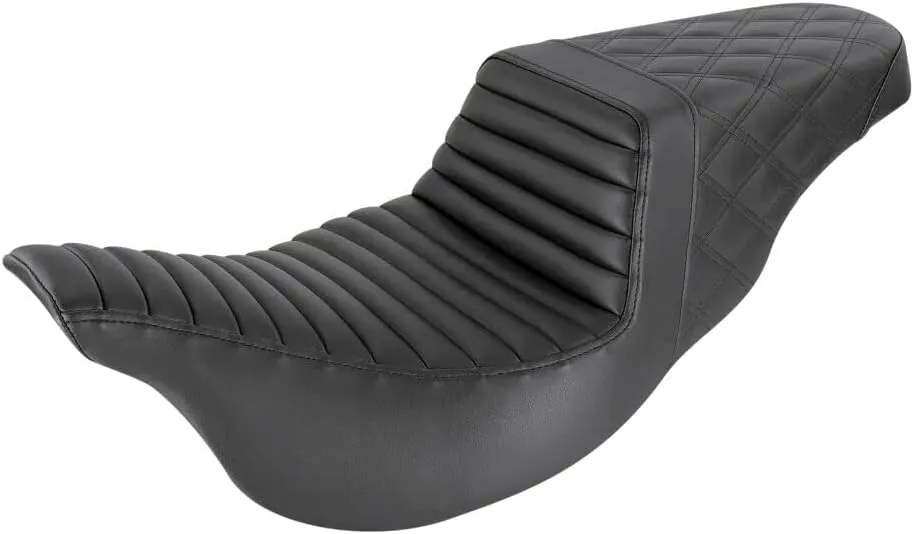 Saddlemen Step Up Seat For 08-20 HARLEY FLHX2 (Tuck & Roll Front/Lattice Stitched Rear) (Black)