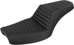 Saddlemen Step Up Seat For 96-03 HARLEY FXDL (Tuck & Roll Front/Lattice Stitched Rear) (Black)