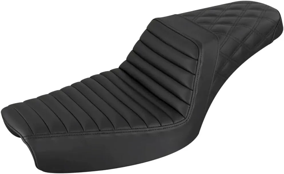 Saddlemen Step Up Seat For 96-03 HARLEY FXDL (Tuck & Roll Front/Lattice Stitched Rear) (Black)