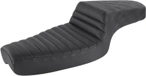Saddlemen Step-Up Tuck-n-Roll/Lattice Stitch Black Seat for 1979-2003 Harley XL Sportster for 3.3 Gallon Tank (879-03-176)