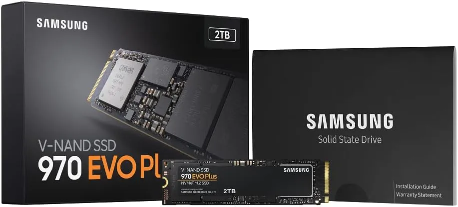 SAMSUNG 970 EVO Plus SSD 2TB NVMe M.2 Internal Solid State Drive w/ V-NAND Technology, Storage and Memory Expansion for Gaming, Graphics w/ Heat Control, Max Speed, MZ-V7S2T0B/AM
