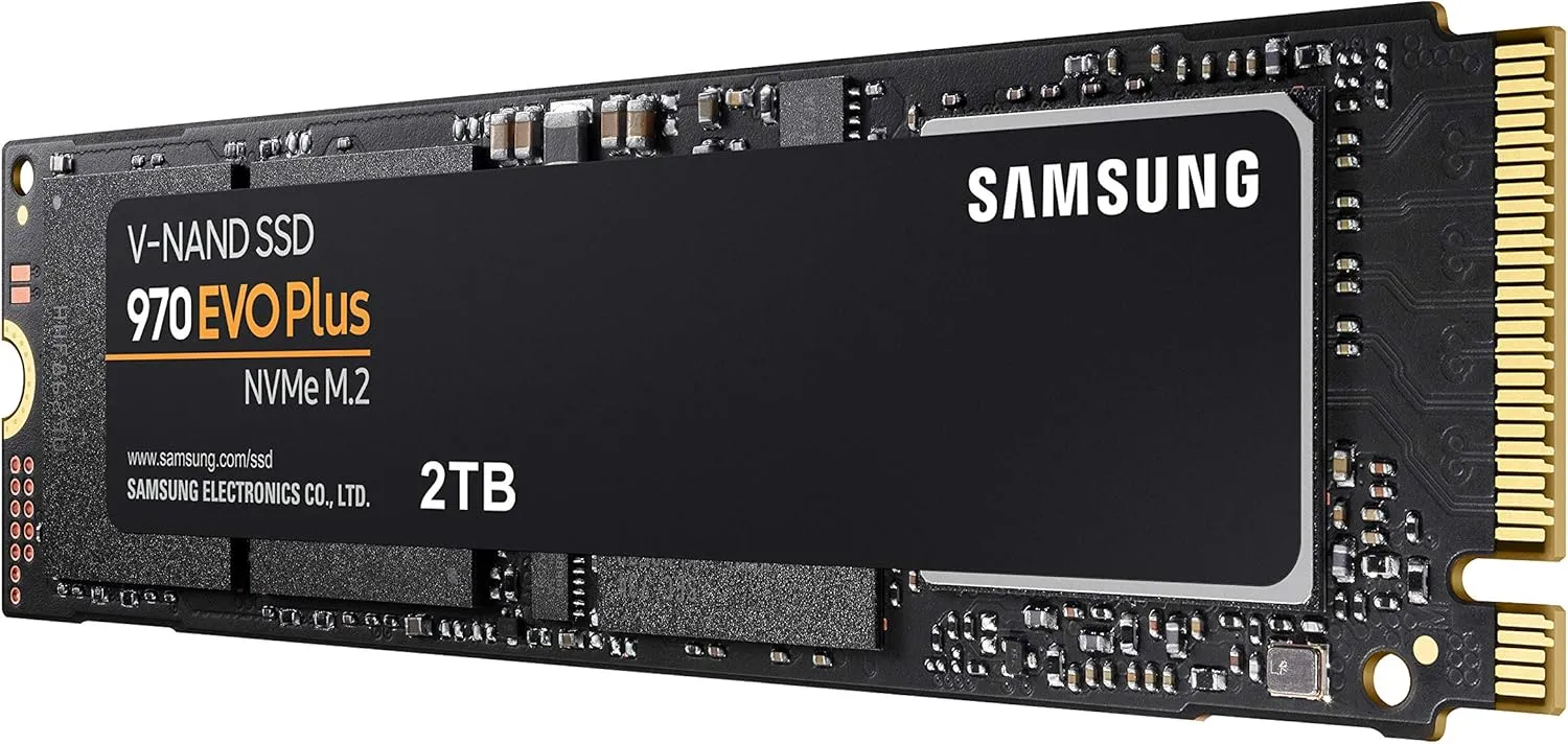 SAMSUNG 970 EVO Plus SSD 2TB NVMe M.2 Internal Solid State Drive w/ V-NAND Technology, Storage and Memory Expansion for Gaming, Graphics w/ Heat Control, Max Speed, MZ-V7S2T0B/AM