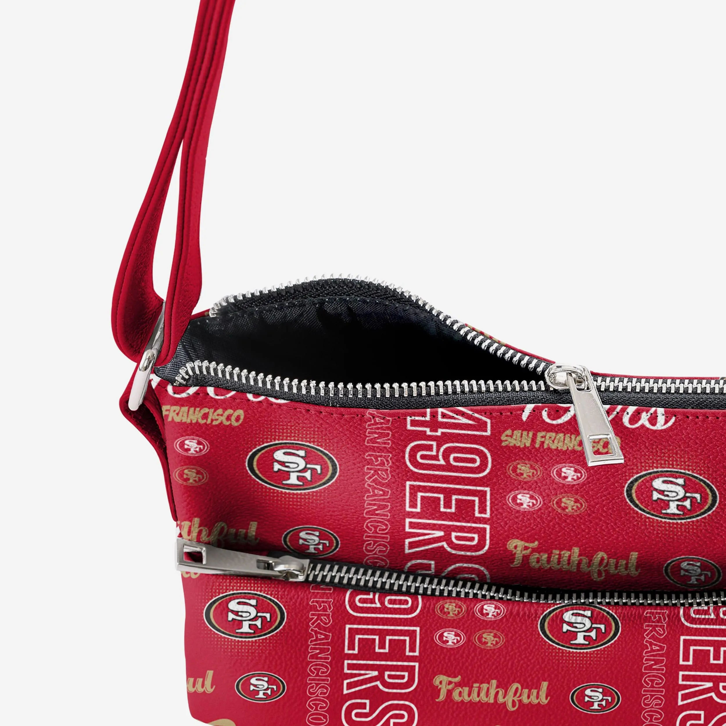 San Francisco 49ers Spirited Style Printed Collection Foldover Tote Bag