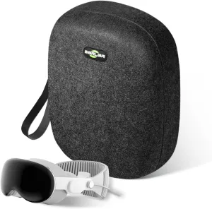 sarlar Hard Carrying Case for Oculus Meta Quest 3/3S/2/Apple Vision Pro & Let's Explore VR Headset and Controller Accessories, Minimalist Aesthetic for Travel and Home Storage, Black
