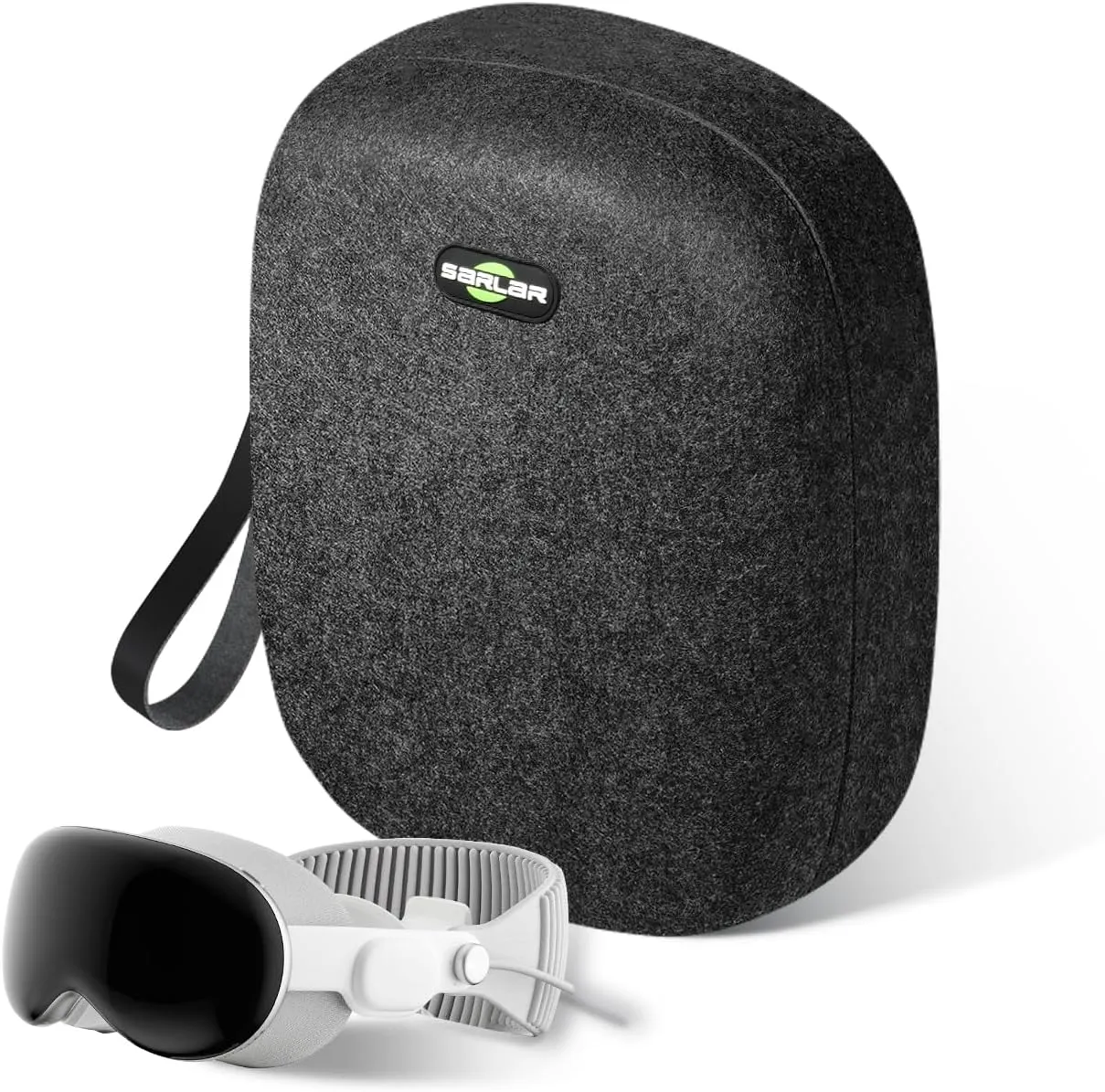 sarlar Hard Carrying Case for Oculus Meta Quest 3/3S/2/Apple Vision Pro & Let's Explore VR Headset and Controller Accessories, Minimalist Aesthetic for Travel and Home Storage, Black