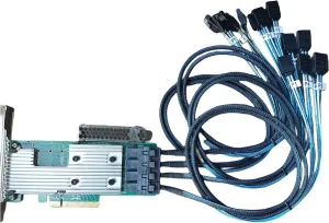 SAS9305-16i SATA SAS 16 Port HBA 12Gbs RAID Controller Card Host Bus Adapter PCIe 3.0 x8 IT-Mode 05-25703-00 Card (9305-16i   4 * 8643 SATA)