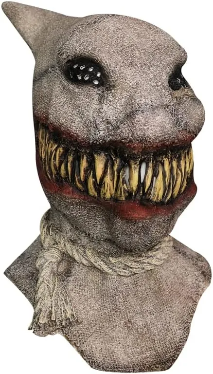 Scarecrow Mask Burlap Sack Clown Mask Creepy Full Head Killer Hemlt Scary Halloween Cosplay Carnival Party Prop