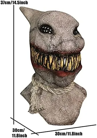 Scarecrow Mask Burlap Sack Clown Mask Creepy Full Head Killer Hemlt Scary Halloween Cosplay Carnival Party Prop