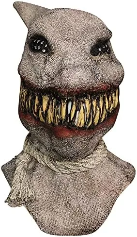 Scarecrow Mask Burlap Sack Clown Mask Creepy Full Head Killer Hemlt Scary Halloween Cosplay Carnival Party Prop