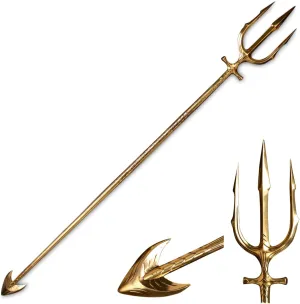 Sea King Poseidon Trident - 70.87 inches/180 cm - Scepter Carving Rune Symbol - Made of Stainless Steel - Hand Forged and Vivid Details - Cosplay Prop Anime Sword - Perfect Collectibles
