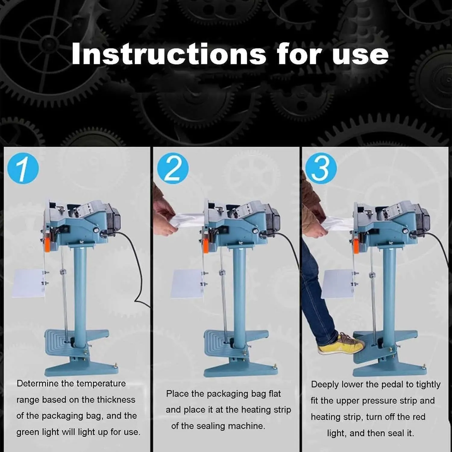 Sealing Foot Pedal Impulse Sealer,Aluminum Legs Mylar Bag Heat Sealer,Sealing Time 0.2-2s,Sealing Width: 5mm,Seal Length 350/450/650/800mm (A 800mm)