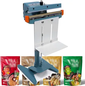 Sealing Foot Pedal Impulse Sealer,Aluminum Legs Mylar Bag Heat Sealer,Sealing Time 0.2-2s,Sealing Width: 5mm,Seal Length 350/450/650/800mm (A 800mm)