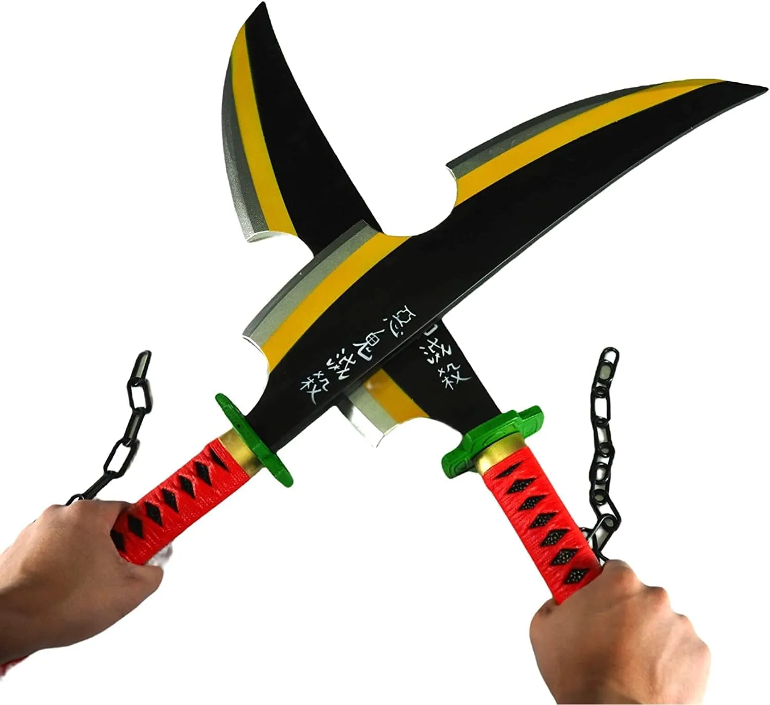 Set of (2 pc) 31.5” Fantasy Anime Foam Uzui Tengen Cosplay Prop Sword Blade Katana Costume LARP Friendly Safety