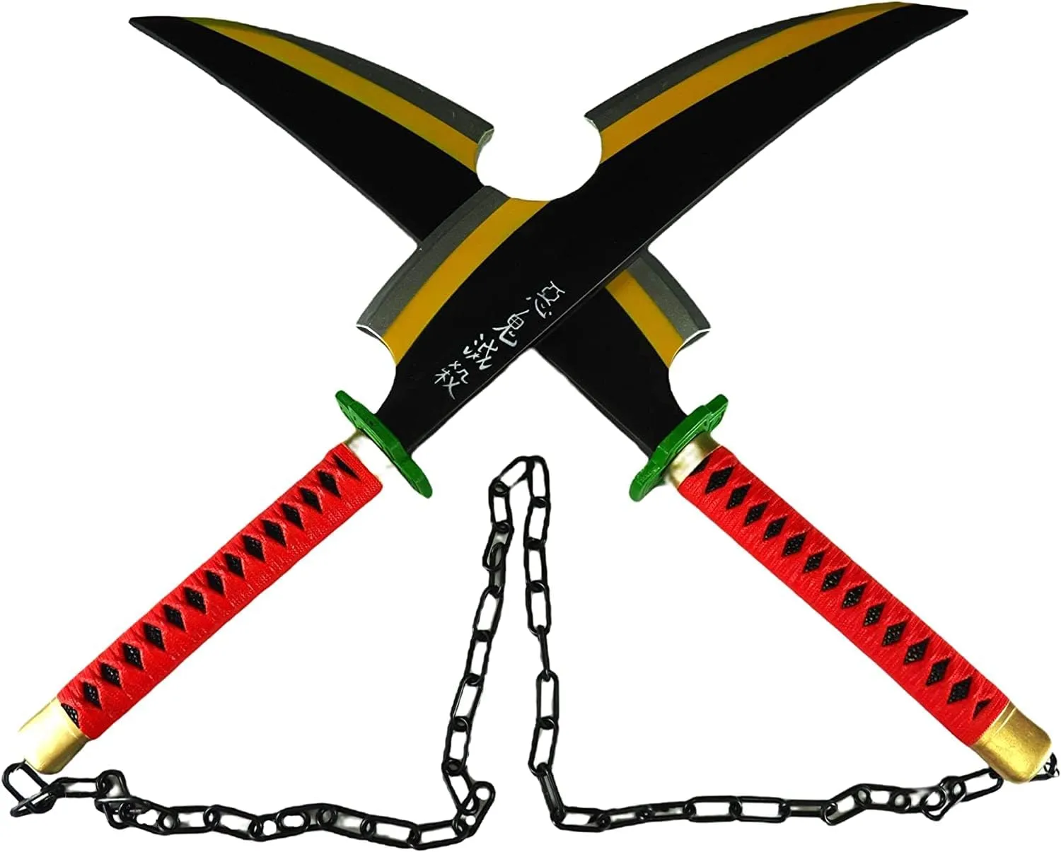 Set of (2 pc) 31.5” Fantasy Anime Foam Uzui Tengen Cosplay Prop Sword Blade Katana Costume LARP Friendly Safety