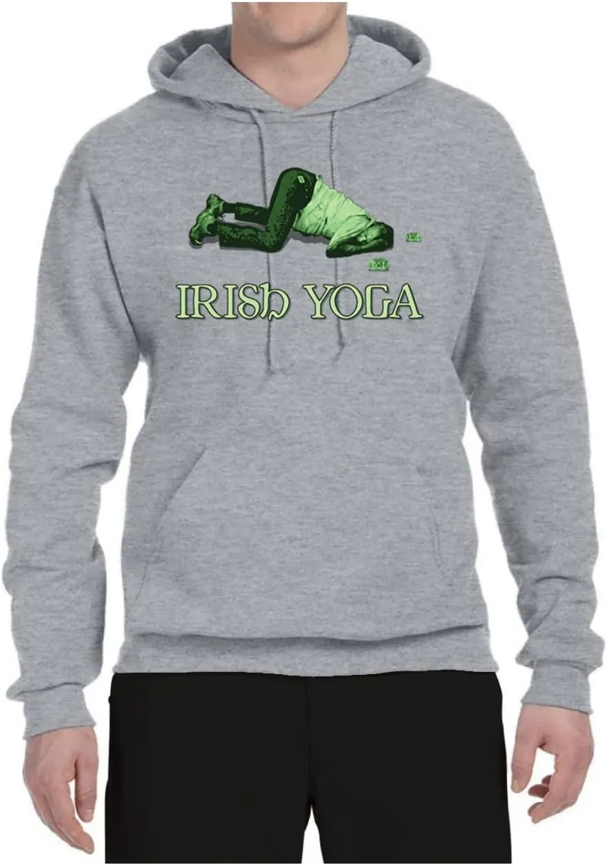 Shark & Hammer Irish Yoga | Funny Irish Party St. Patrick's Day Unisex Graphic Hoodie Sweatshirt
