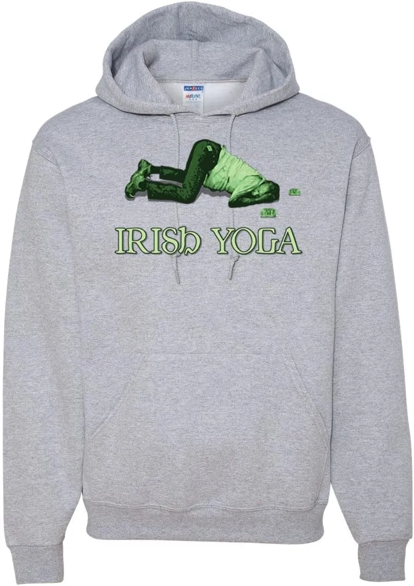 Shark & Hammer Irish Yoga | Funny Irish Party St. Patrick's Day Unisex Graphic Hoodie Sweatshirt