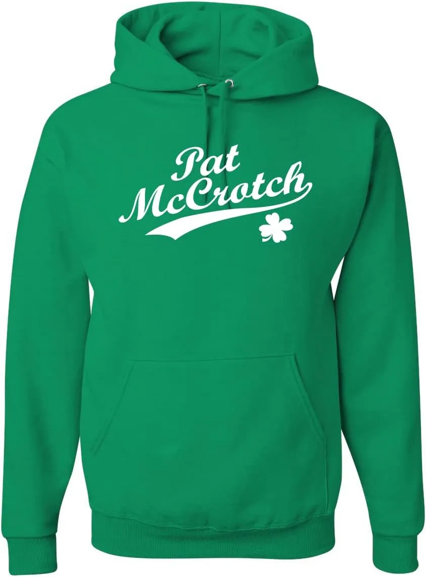 Shark & Hammer Pat McCrotch Funny Irish Name Drinking St. Patrick's Day Unisex Graphic Hoodie Sweatshirt