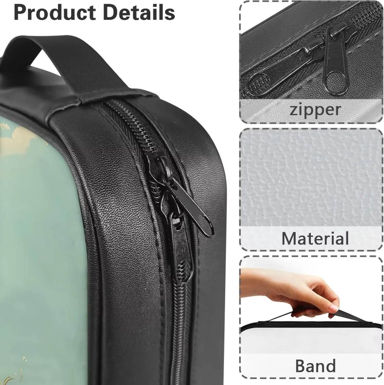 Sheep Bible Bag Cute Bible Cover Case Pu Leather Carrying Bag with Inner Side Pocket Christian Gifts Bible Cover Case for Women Men Lady Worship Bag
