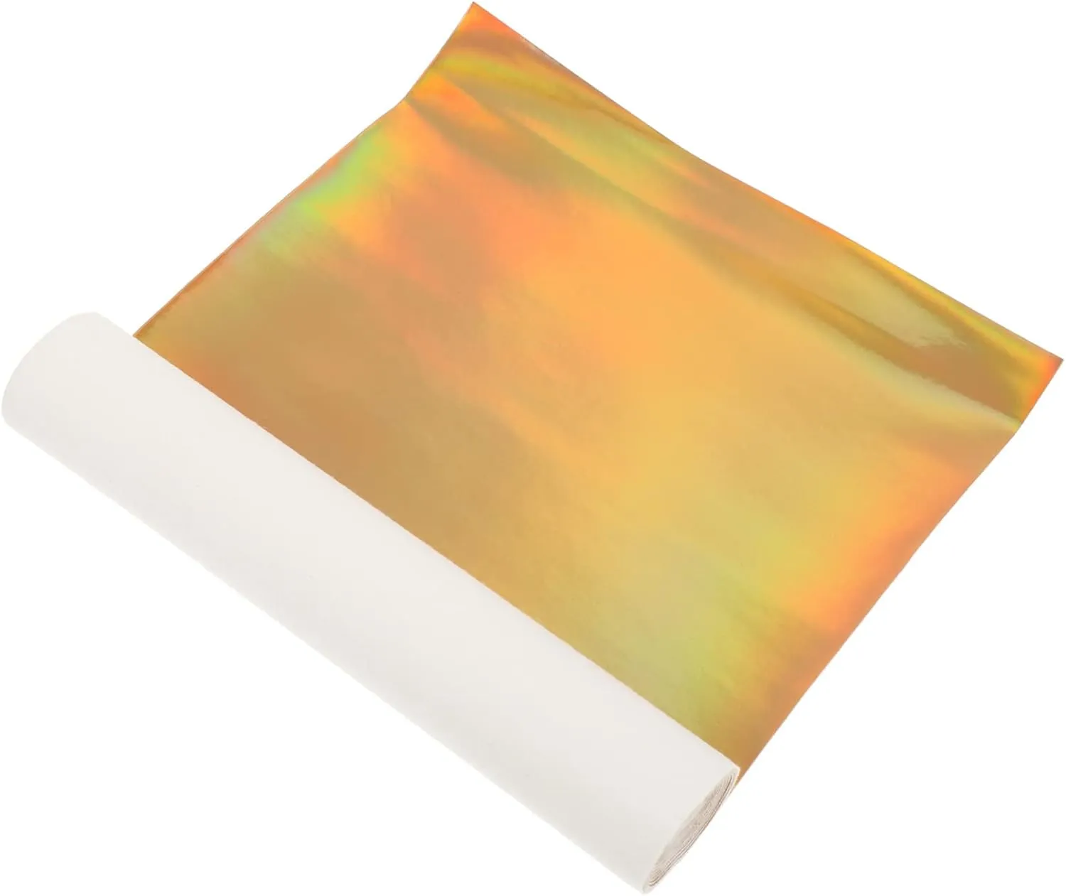 Sheet Iridescent Holographic PU Fabric Glossy Decorative Sheet for DIY Crafts Patchwork Handbag Making Lightweight and Easy to Cut for Dress Fabric and Lining