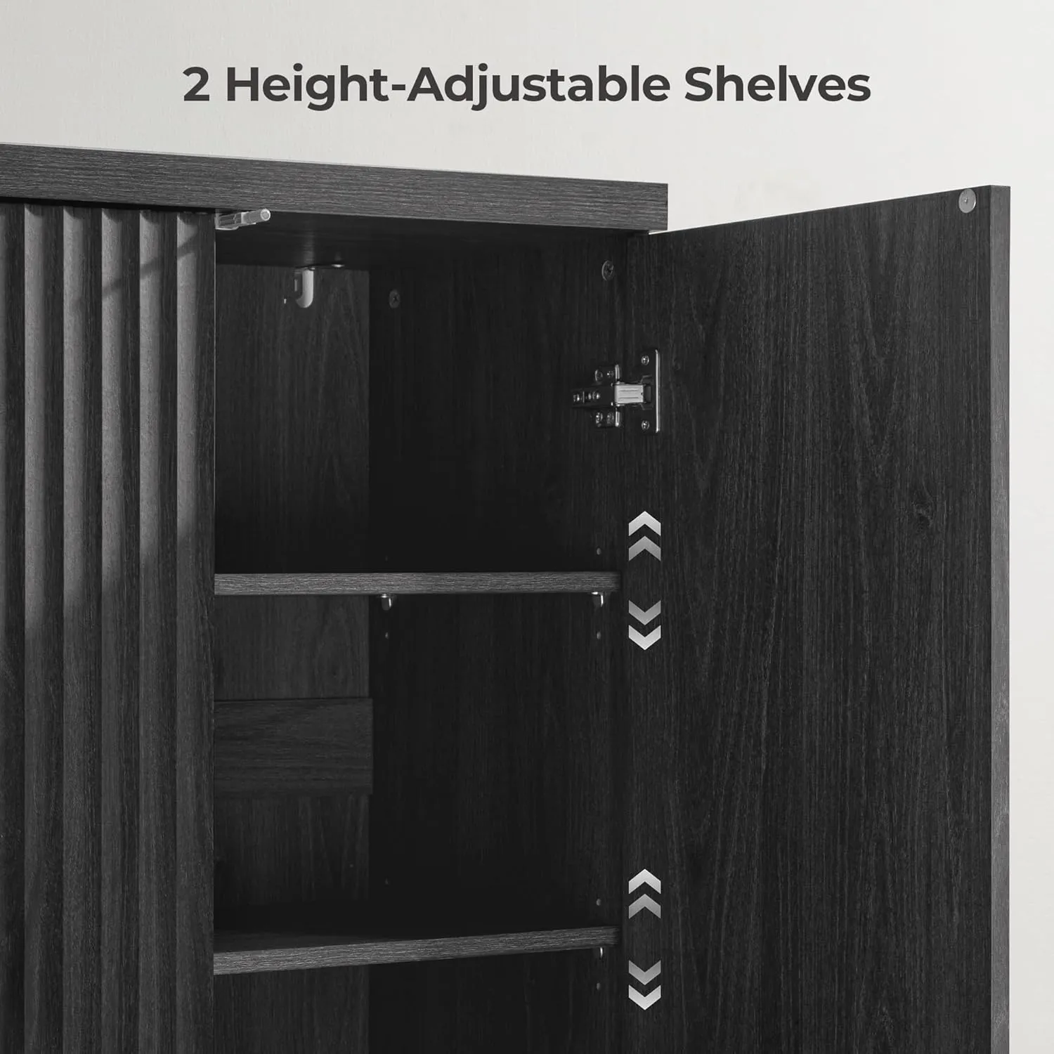 SICOTAS Buffet Cabinet with Storage Accent Sideboard Modern Credenza with Doors & Shelves Fluted Media Console Mid Century Coffee Bar Table for Living Room Kitchen Dining Room Hallway(3PCS)