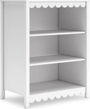 Signature Design by Ashley Hallityn Modern Freestanding 3-Tier Bookcase with 2 Adjustable Shelves, White