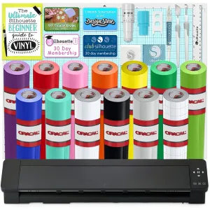 Silhouette Cameo PRO MK-II 24in Vinyl Cutter Bundle with Roll Feeder, 24in x 6ft Premium 651 Vinyl, Silhouette Software, Tools, Guides, Classes, Deisgns, and More