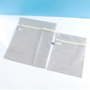 Simple contrast color series laundry bags set (Gray)(2 PCS)