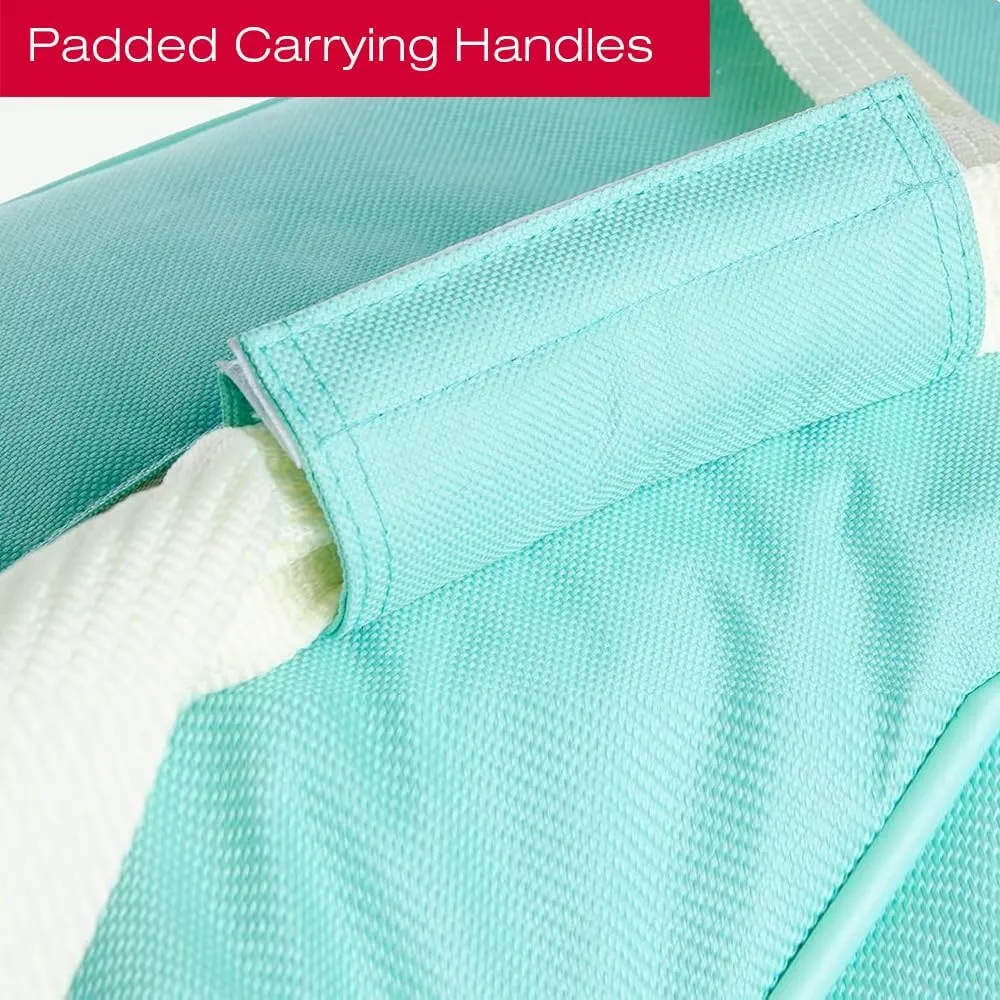 SINGER | Machine Carrying Case, Teal Color, Spacious Case Fits Most Standard Sewing Machines and Sergers, Fully-Padded Interior, Durable Canvas Exterior, Easy Zip, Large Front Pocket, Easy Transport
