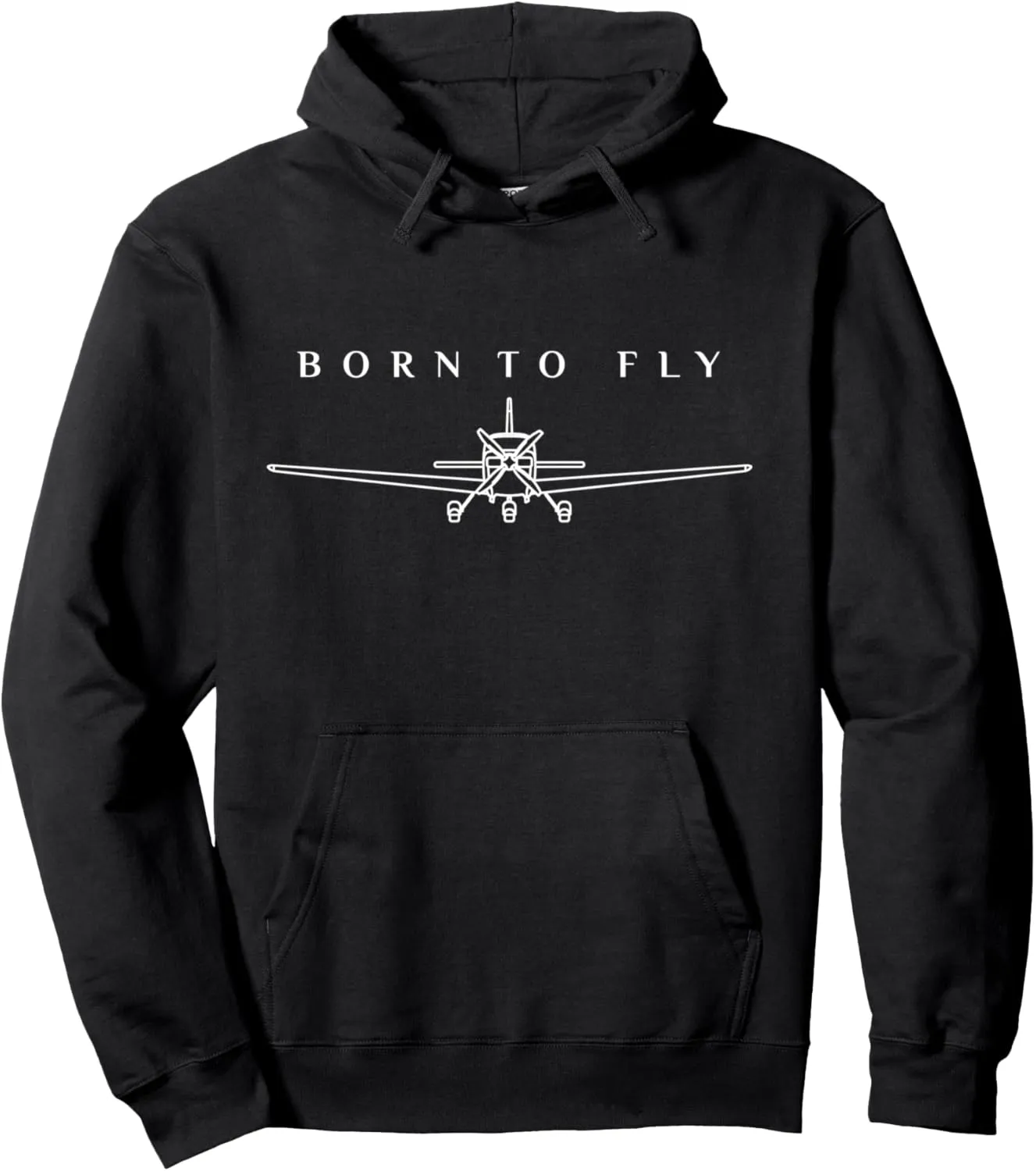 Single Engine Prop Airplane Shirt Born to Fly Pilot Aviation Pullover Hoodie