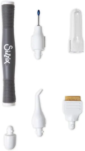 Sizzix Sticky Pick Up & Push Craft Set Tool Perfect for Intricate Papercraft, Cardmaking, Model Parts, Diamond Art, Sequins & More, One Size, White/Grey