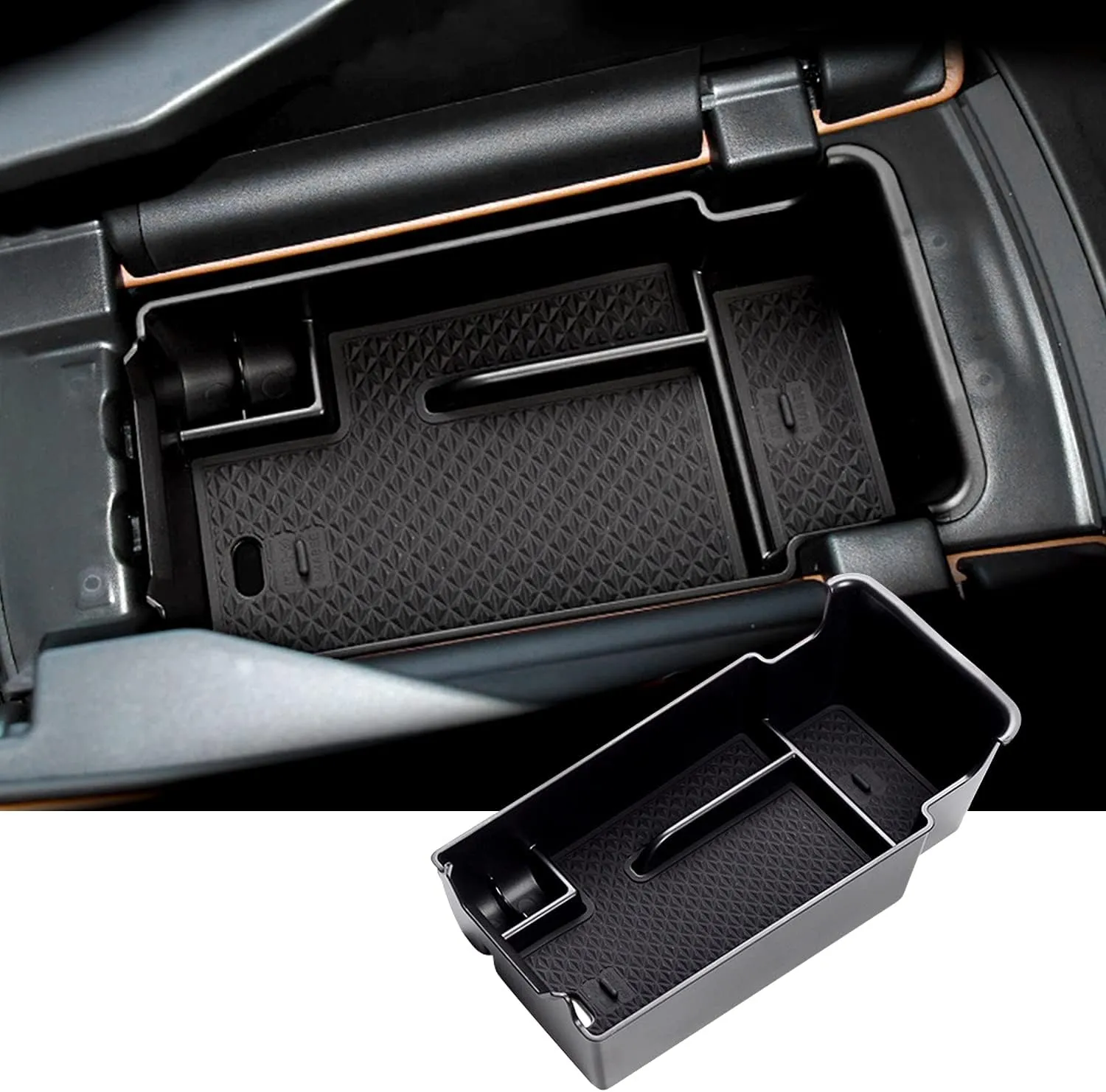 SKTU for 2023 2024 2025 Buick Envision Center Console Organizer for 2021 2022 2023 2024 2025 Buick Envision Accessories Insert ABS Materials Console Tray with Coin and Sunglasses Holder