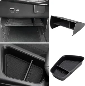 smabee 2PCS Center Console Organizer for 2024 2025 Buick Encore GX Accessories 2020-2025 Centre Console Storage Box ABS Material Interior