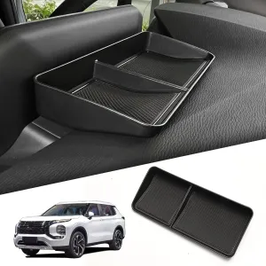 smabee Dashboard Storage Tray Compatible with Mitsubishi Outlander 2025 2024 2023 2022 Center Console Display Box Hidden Tray Storage Organizer Tray ABS Behind Screen Car Accessories