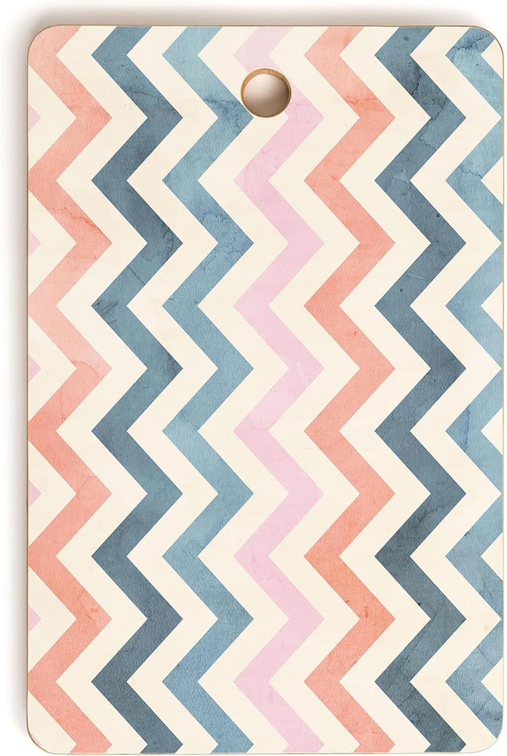Society6 Bamboo Cutting Board- Kitchen Decor by Emanuela Carratoni - Unique Cutting Boards for Kitchen, 16" x 10.5" x 0.5", Boho Chevron
