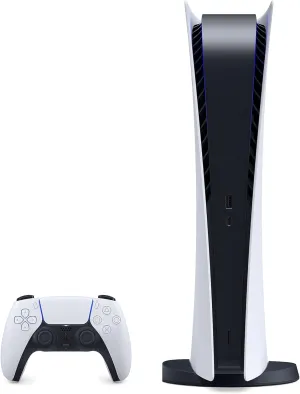 Sony PS5 PlayStation 5 Digital Edition Gaming Console   Wireless Controller - 16GB GDDR6 RAM, 825GB SSD, 120Hz 8K Output, White