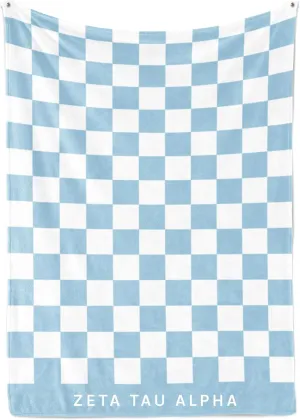 Sorority Shop Zeta Tau Alpha Thick Blanket - Stylish Checkered Blanket Perfect for Big Little Sorority Gifts - Soft, Cozy, and Comfortable Gift Blanket for Women - 50" X 62"