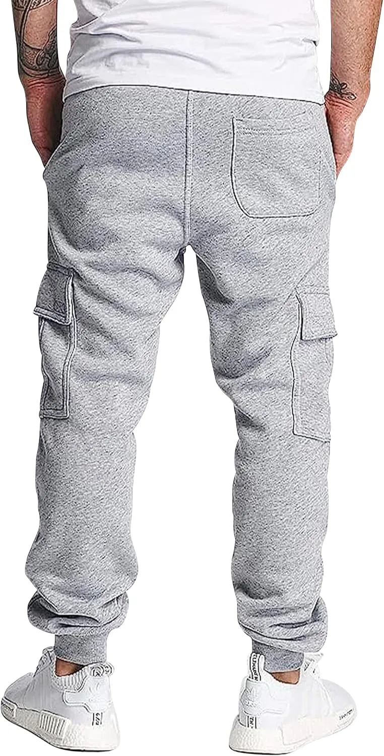 Southpole Men's Active Fleece & Tech Woven Cargo Jogger Pants