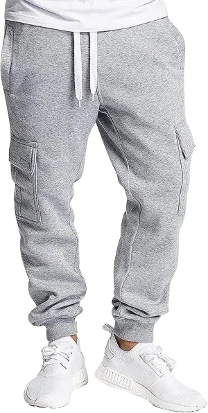 Southpole Men's Active Fleece & Tech Woven Cargo Jogger Pants