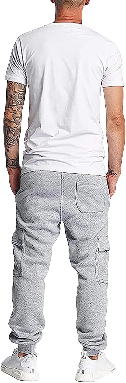 Southpole Men's Active Fleece & Tech Woven Cargo Jogger Pants