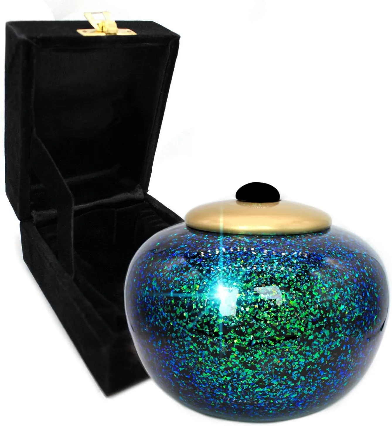 Sparkling Atlantis Cremation Urn for Ashes Adult Male - Beautifully Handcrafted Decorative Urns & Personalized Cremation Urns for Human Ashes Adult Man